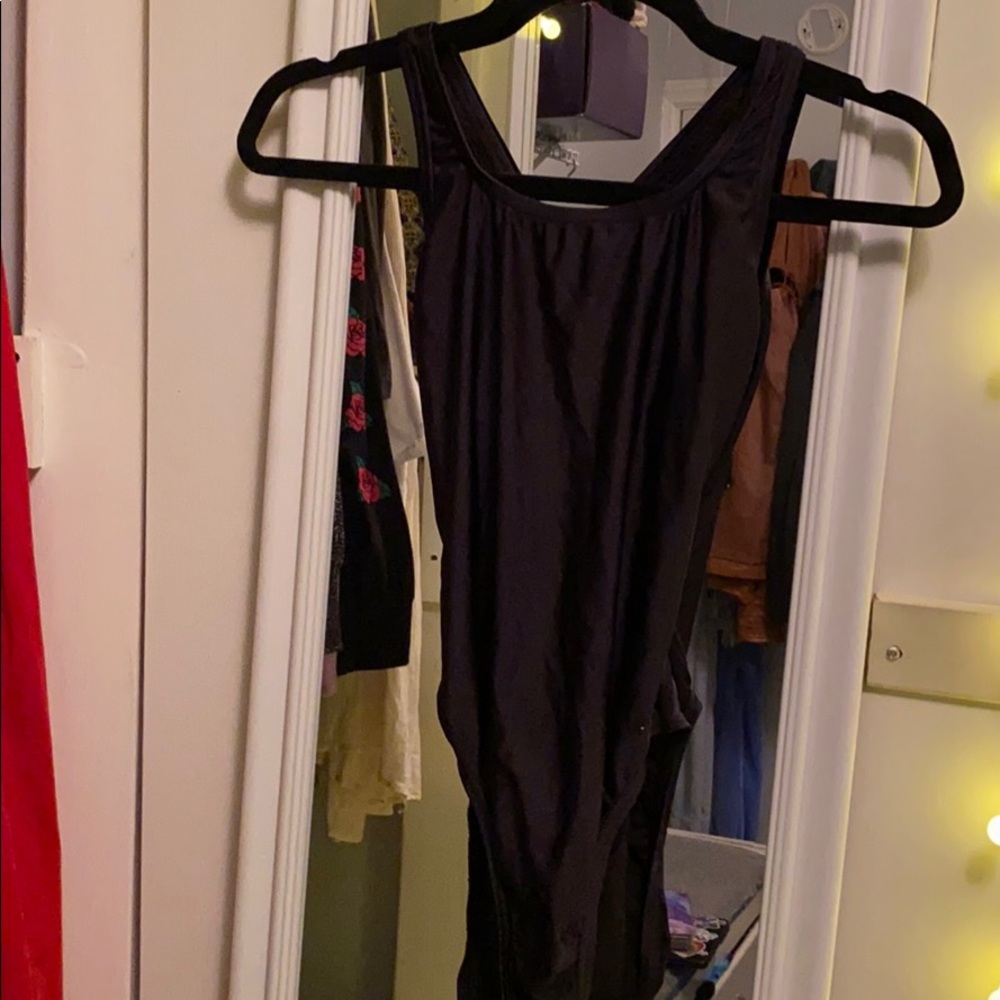 Black speedo swimsuit one piece